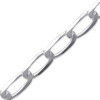 Chaîne en argent maille cheval diamantée 3 mm - 6 faces