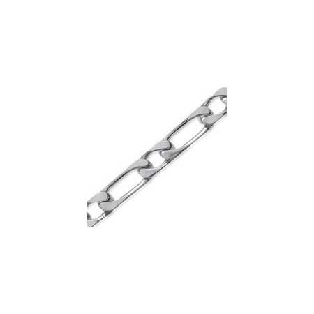 Chaîne en argent maille figaro  3 mm