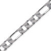 Chaîne en argent maille figaro 4 mm