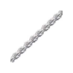 Chaîne en argent maille corde ronde 4 mm - Bijouterieonline.com