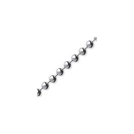 Chaîne en argent maille boules diamantée 1 mm