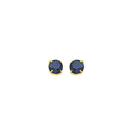 Clous d'oreilles saphirs de 4 mm