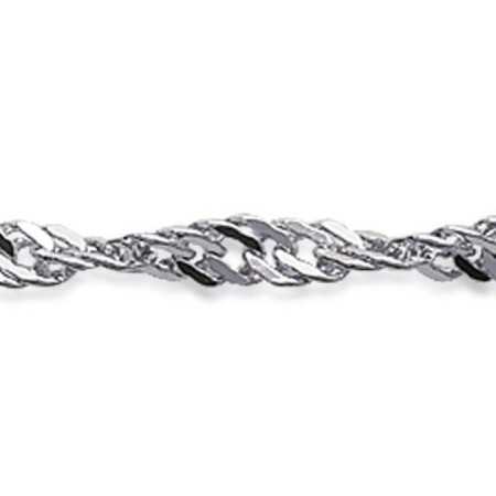 Chaîne de cheville en argent maille syngapoure