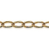 Chaîne de cheville plaqué or avec maille cheval