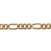 Chaîne de cheville plaqué or avec maille cheval 1 pour 3