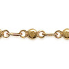 Chaîne de cheville plaqué or avec motifs boules sur anneaux