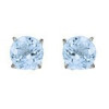 Clous d'oreilles topazes bleue de 4 mm