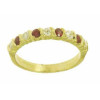 Bague alison en or avec rubis et zirconias