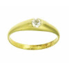Bague mixte amandine en or avec zirconia