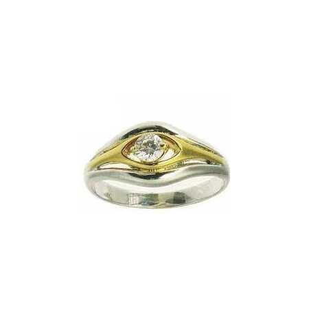 Bague mixte amani en or avec zirconia