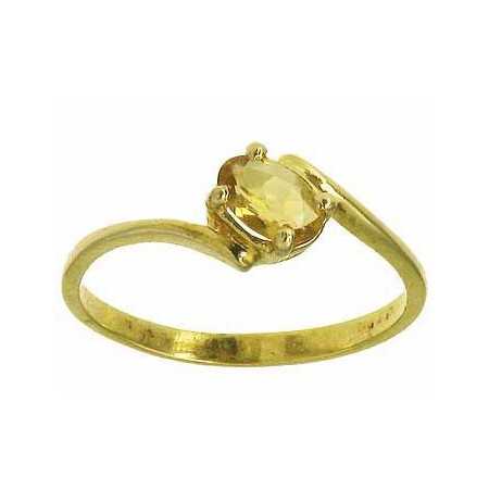 Bague anastasia en or avec citrine