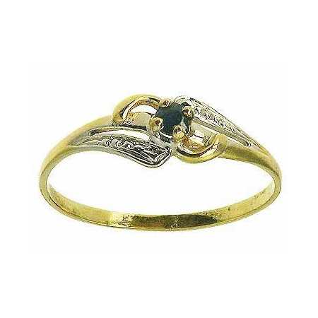 Bague angeline en or avec saphir