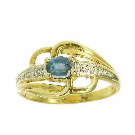 Bague audelia en or avec saphir et diamants