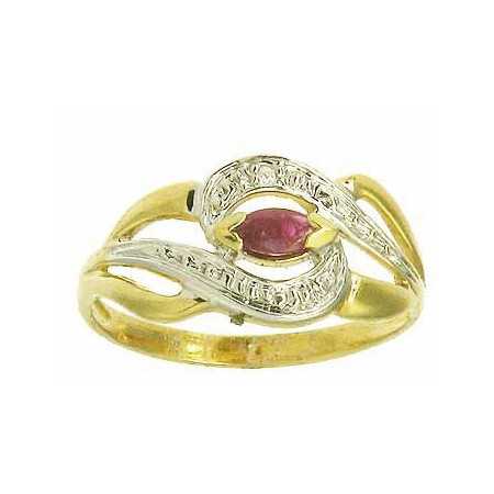 Bague augusta en or avec rubis et diamants