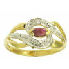 Bague augusta en or avec rubis et diamants
