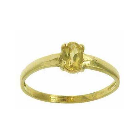 Bague auriane en or avec citrine