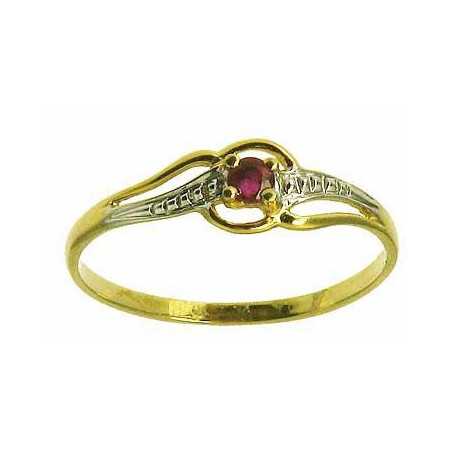 Bague azeline en or avec rubis