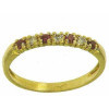 Bague basma en or avec rubis et zirconias