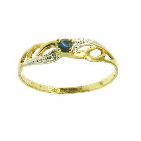 Bague candice en or avec saphir