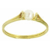 Bague caroline en or avec perle de culture