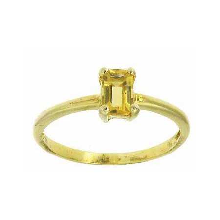 Bague cassy en or avec citrine