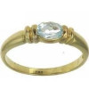 Bague céleste en or avec topaze bleue