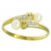 Bague chantal en or avec perles de culture et diamants
