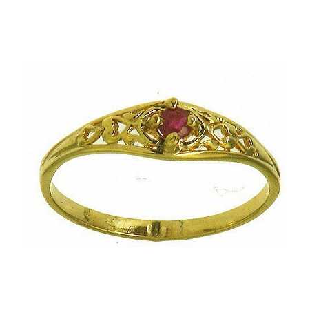 Bague charlyne en or avec rubis