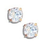 Clous d'oreilles topazes bleue