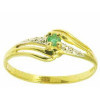 Bague christina en or avec émeraude