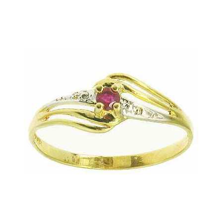 Bague christine en or avec rubis