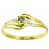 Bague chrysoline en or avec saphir