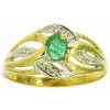 Bague cindie en or avec émeraude et diamants