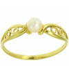 Bague clara en or avec perle de culture