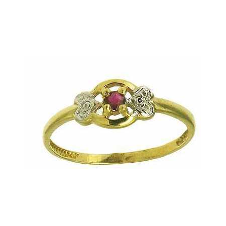 Bague clothilde en or avec rubis