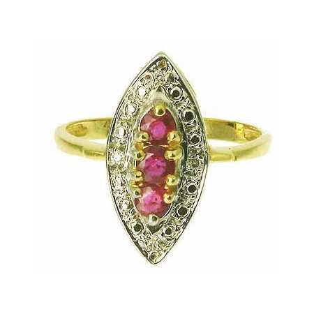 Bague darina en or avec rubis et diamants