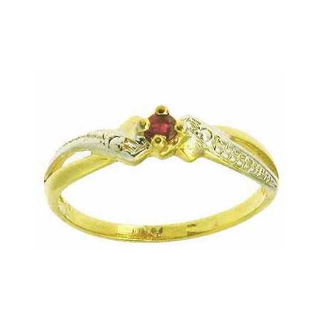 Bague delphine en or avec rubis