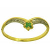 Bague deva en or avec émeraude