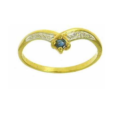 Bague diana en or avec saphir