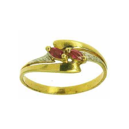 Bague eileen en or avec rubis