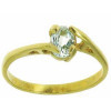 Bague elena en or avec topaze bleue