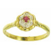 Bague eloïne en or avec rubis