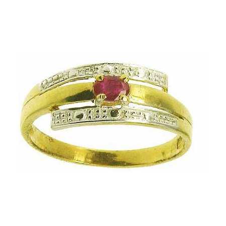 Bague elysa en or avec rubis