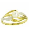 Bague emie en or avec perle de culture