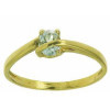 Bague enza en or avec topaze bleue