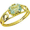 Bague eugenie en or avec aigue marine