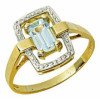 Bague fadela en or avec aigue marine