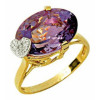 Bague fadila en or avec améthyste et diamants