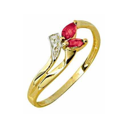 Bague fantine en or avec rubis