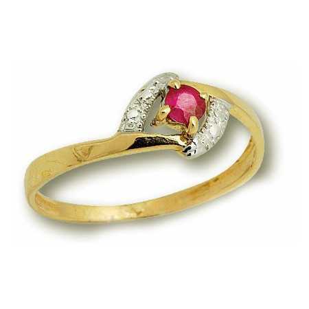 Bague flavia en or avec rubis